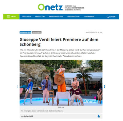 Opernfestival Oberpfalz - La Traviata REMIXED - Bild: Oberpfalz Medien, Stefan Neidl